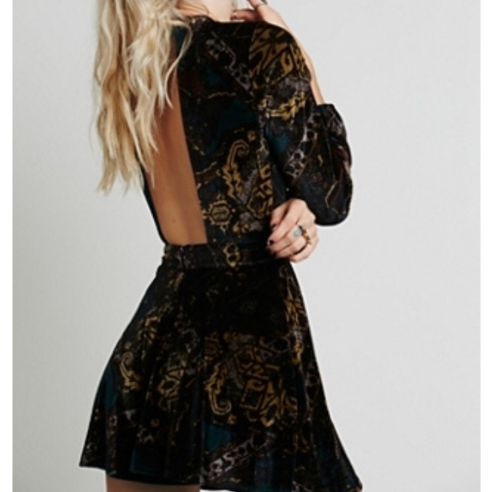 Free People Burnout Velvet Romper - Picture 2 of 14